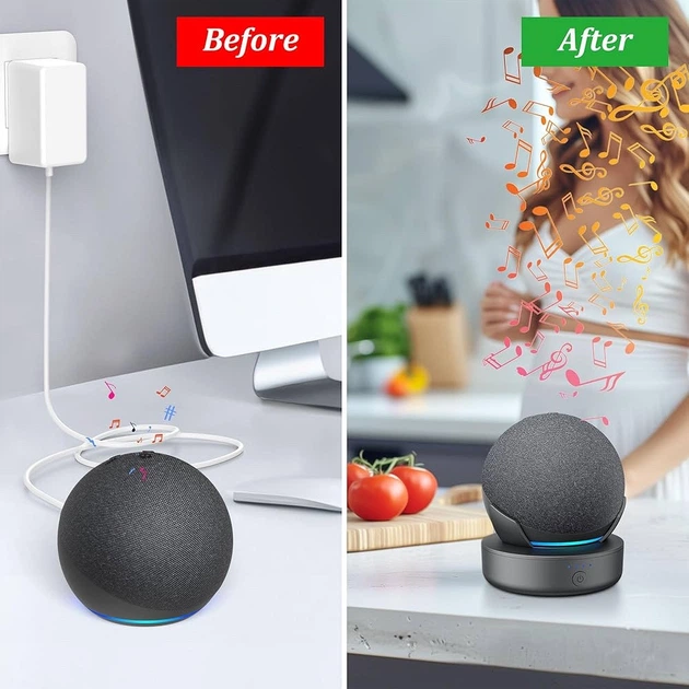 Зарядна база-акумулятор PlusAcc для Google Nest/Dot 4-го та 5-го покоління 10000 mAh - зображення 4