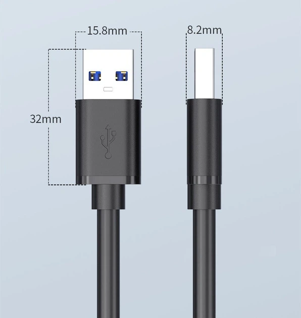 Кабель USB 3.0 male - male 5Gbps 3 метри чорний - зображення 2