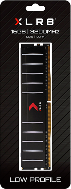 Оперативна пам'ять PNY Low DDR4-3200 16GB PC4-25200 Black (MD16GD4320016LP-BLK) - зображення 2