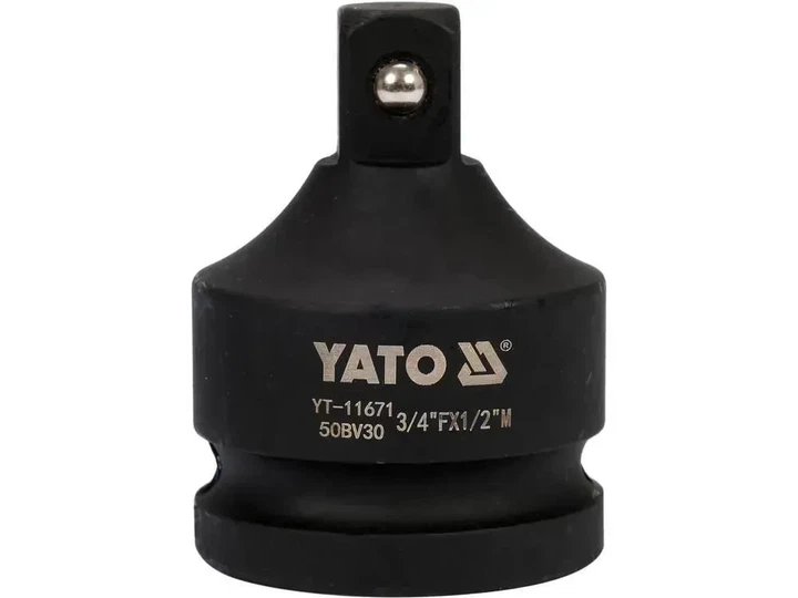 Переходник ударный YATO 3/4" на 1/2" длина 55 мм YT-11671 - Фото 2 Переходник ударный YATO 3/4" на 1/2" длина 55 мм YT-11671 - изображение 2