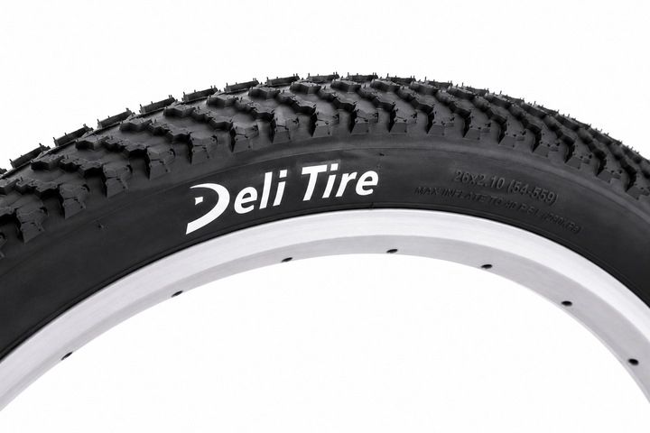 Комплект покрышка Deli Tire 26×2.10 (Индонезия) + камера Grey's 26×1.95–2.125 AV 48 мм для горного велосипеда MTB - изображение 3