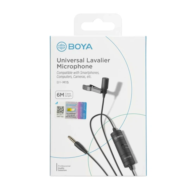 Микрофон петличный BOYA BY-M1S проводной Black (6971008029406) - изображение 3