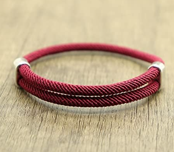 Регульований браслет удачі Sliding Buckle, Бордо, легкий та стильний чоловічий, жіночий браслет - Фото 2 Регульований браслет удачі Sliding Buckle, Бордо, легкий та стильний чоловічий, жіночий браслет - изображение 2