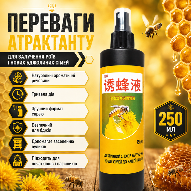 Приманка для пчелиного роя 250 мл Аттрактант Товар для пчелиных Спрей для пчел - изображение 9