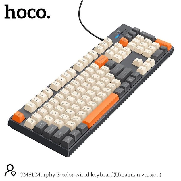 Ігрова провідна клавіатура Hoco Gaming GM61 (UA/ENG розкладка) - зображення 13