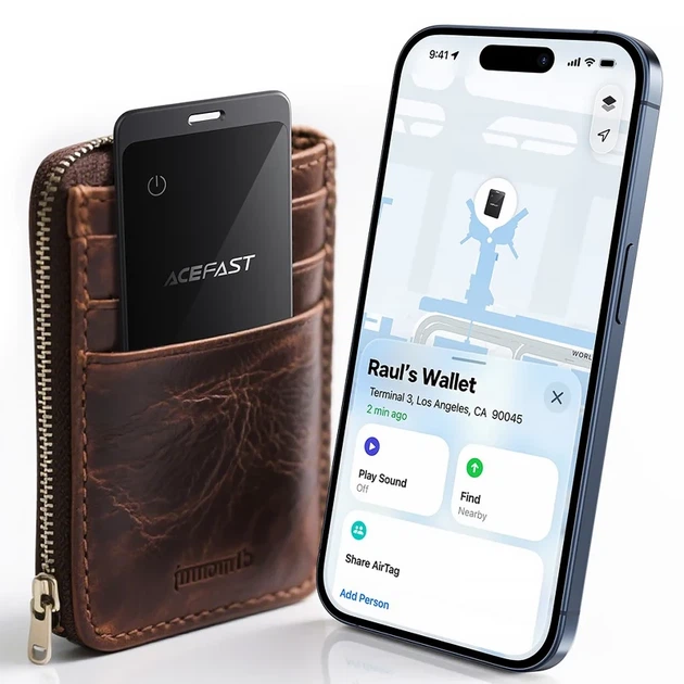 Трекер Acefast S3 Metal Card 100 мАч алюминий 85,5х53,5х2 мм - изображение 7