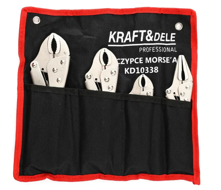Сварочные зажимы и клещи набор 4 шт Kraft&Dele KD10338 плоскогубцы самоблокирующиеся - изображение 2