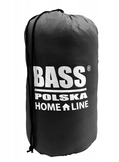 Спальный мешок с капюшоном,туристическое одеяло 2 в 1 Bass Polska BH 41999 черный - изображение 4