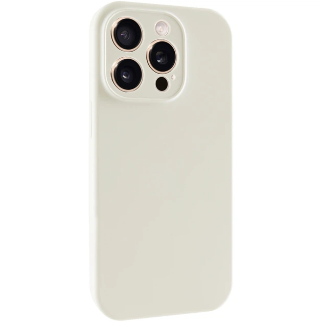 Силіконовий чохол Silicone Silk Full Camera Protective (AA) No Logo для iPhone 15 Pro (Айфон 15 про), матова накладка Soft Touch з повним захистом камери, корпусу, м'якою підкладкою з мікрофібри Antique White - Фото 3 Силіконовий чохол Silicone Silk Full Camera Protective (AA) No Logo для iPhone 15 Pro (Айфон 15 про), матова накладка Soft Touch з повним захистом камери, корпусу, м'якою підкладкою з мікрофібри Antique White - зображення 3