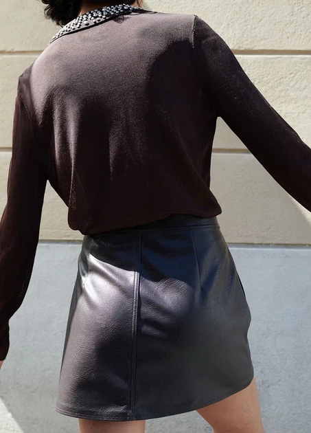 Спідниця H&M 17538 42 Темний коричневий (1250) - изображение 2