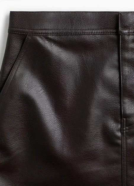 Спідниця H&M 17538 42 Темний коричневий (1250) - изображение 4