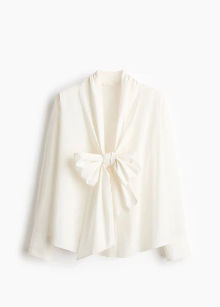 Блуза H&M 17836 Білий M (1339) - Фото 3 Блуза H&M 17836 Білий M (1339) - зображення 3