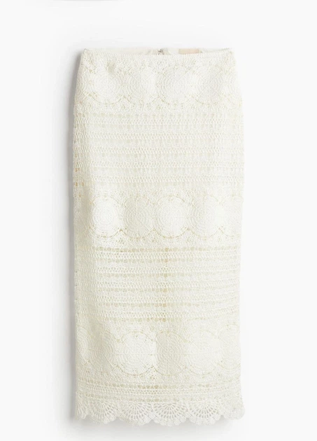 Спідниця H&M 17445 L Білий (1235) - изображение 3