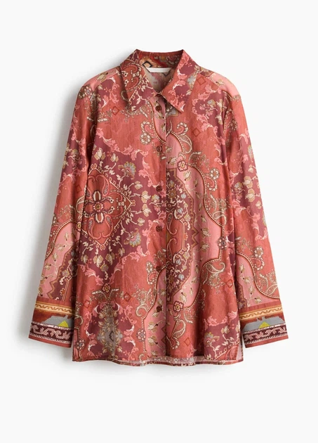 Блуза H&M 17833 Червоний XL (1322) - Фото 4 Блуза H&M 17833 Червоний XL (1322) - изображение 4