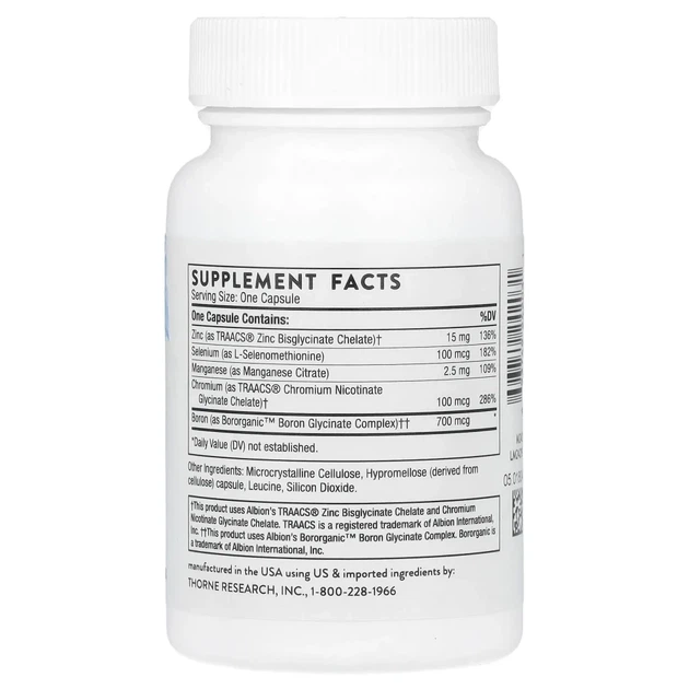 Мікроелементи Thorne (Trace Minerals) 90 капсул (THR-24203) - зображення 2