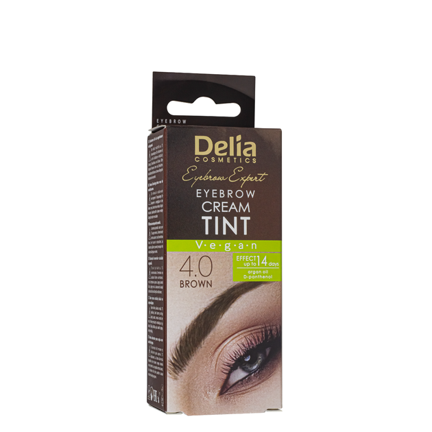 Крем-фарба для брів з олією аргани Delia cosmetics Color Cream без аміаку, 4.0 Коричнева - Фото 3 Крем-фарба для брів з олією аргани Delia cosmetics Color Cream без аміаку, 4.0 Коричнева - зображення 3
