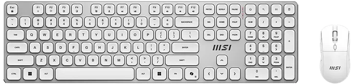 Комплект беспроводной MSI FORGE K210 Wireless Combo White USB White (FORGE K210 W COMBO WHITE) - Фото 1 Комплект беспроводной MSI FORGE K210 Wireless Combo White USB White (FORGE K210 W COMBO WHITE) - изображение 1