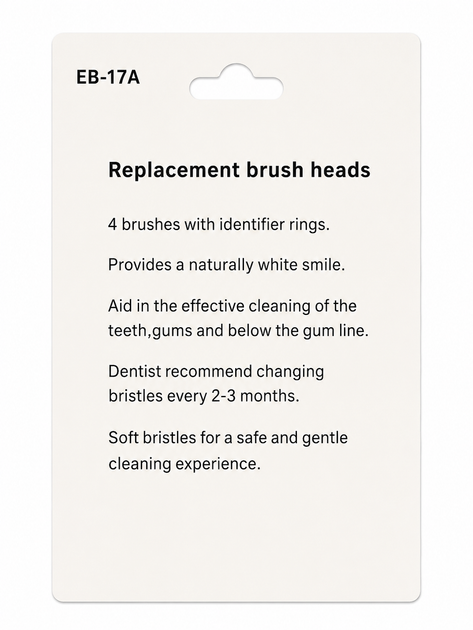 Насадки EB-17A Precision Clean для електричної зубної щітки Oral-B, DuPont Soft, 4 шт - изображение 2