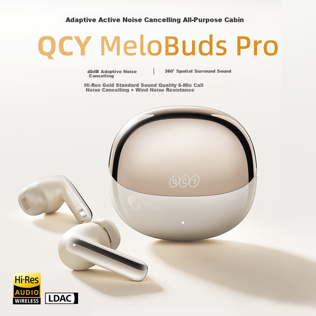 Наушники QCY MeloBuds Pro TWS ANC Green - изображение 2