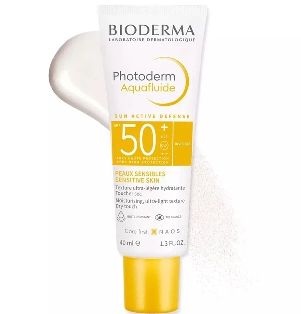 Солнцезащитный аквафлюид для лица Bioderma Photoderm Aquafluide Sun Active Defense SPF50+ 40 мл - изображение 3
