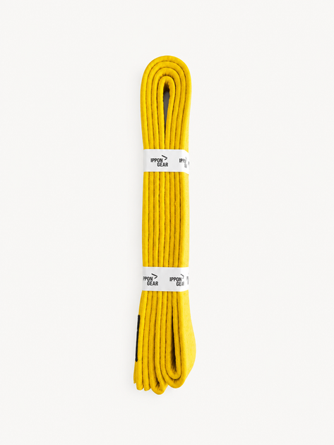 Жовтий пояс для дзюдо IPPONGEAR, серія CLUB 2, довжина 220 см - изображение 3