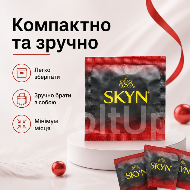Презервативи SKYN Intense Feel 3 шт поштучно, безлатексні з поліізопрену, рельєфні 54 мм - зображення 2