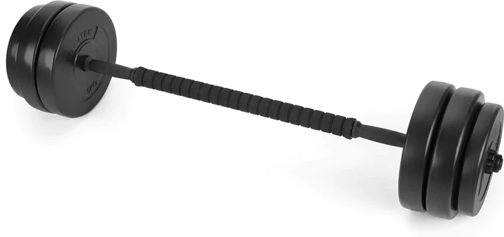 Zestaw hantli kompozytowych 2 x 20kg + kettlebell 3w1 Gymtek G-42297 Czarny (5905884422977) - obraz 5