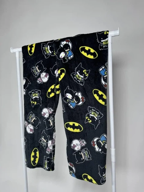 Штаны пижамные плюшевые теплые Batman x Hello Kitty домашние штаны Бэтмен Хэллоу Китти, XS-S - изображение 2