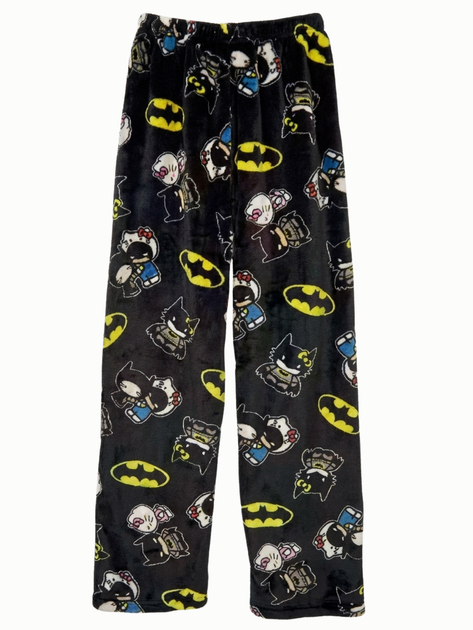 Штаны пижамные плюшевые теплые Batman x Hello Kitty домашние штаны Бэтмен Хэллоу Китти, XS-S - изображение 5