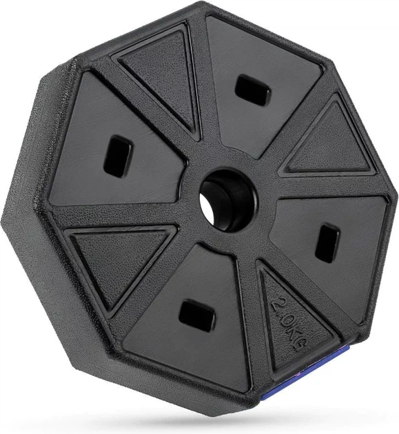Zestaw hantli regulowanych 2 x 15 kg ze sztangą Gymtek G-66604 Granatowo-czarny (5907766666042) - obraz 18