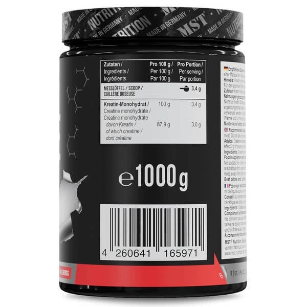 Креатин моногідрат MST nutrition (Creatine Monohydrate) 1000 г (MS-16597) - зображення 2