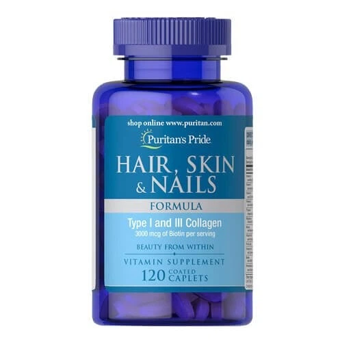 Колаген 1 та 3 типу для волосся, шкіри та нігтів Puritan's Pride (Hair Skin and Nails Type I and III collagen) 120 таблеток (PTP-07582) - Фото 1 Колаген 1 та 3 типу для волосся, шкіри та нігтів Puritan's Pride (Hair Skin and Nails Type I and III collagen) 120 таблеток (PTP-07582) - изображение 1