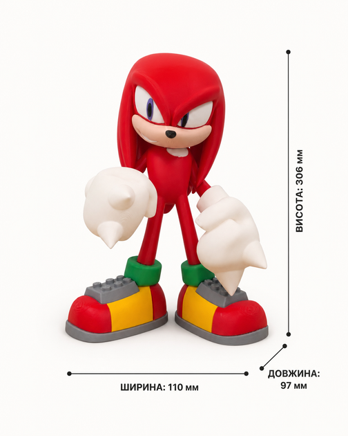 Велика колекційна фігурка Наклз Єхидна із всесвіту Sonic. Aivory - зображення 3