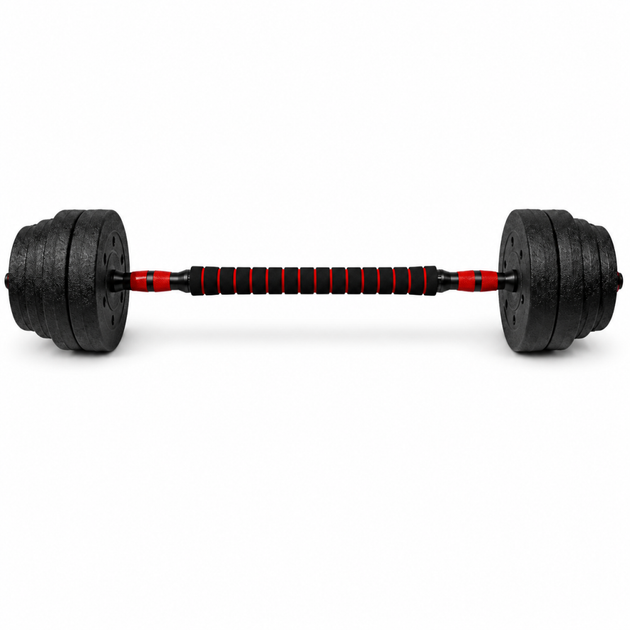 Гантели композитные со Штангой Champion X-venum 2шт 55см 16 кг Черно-Красный - Фото 3 Гантели композитные со Штангой Champion X-venum 2шт 55см 16 кг Черно-Красный - изображение 3