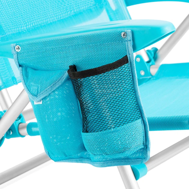 Пляжне крісло Outtec 2 в 1 з функцією шезлонга Sun Lite Бірюзове 187737 (5907766662716) - зображення 7