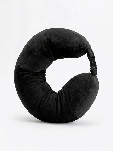 Сумка-подушка для подорожей на шию 79 × 18 см з двома ремінцями чорна (rBPillow-1000) - Фото 3 Сумка-подушка для подорожей на шию 79 × 18 см з двома ремінцями чорна (rBPillow-1000) - зображення 3