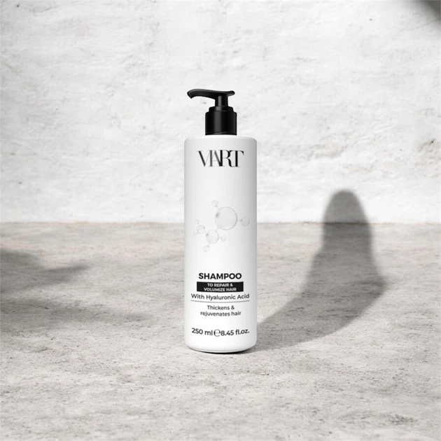 Восстанавливающий шампунь для объема тонких волос Viart "Shampoo with HYALURONIC ACID for Repair and Volumizing Hair" 250ml - изображение 4