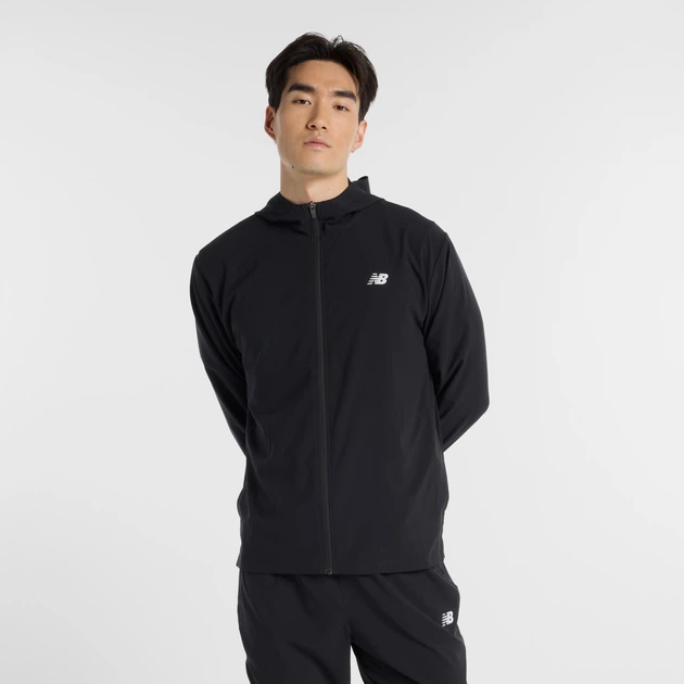 Чоловіча чорна спортивна куртка New Balance Sport 52 (XL) (MJ51900BK) - Фото 1 Чоловіча чорна спортивна куртка New Balance Sport 52 (XL) (MJ51900BK) - зображення 1