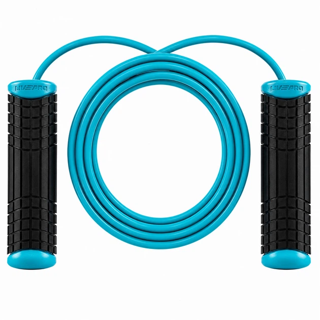 Скакалка с PVC жгутом LiveUp LP8286 (l-2,75м, d-6мм, синий) - изображение 2