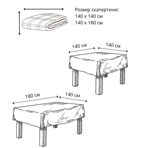 Водонепроницаемая скатерть для стола водоотталкивающая 140×140 см зеленая - Фото 7 Водонепроницаемая скатерть для стола водоотталкивающая 140×140 см зеленая - изображение 7