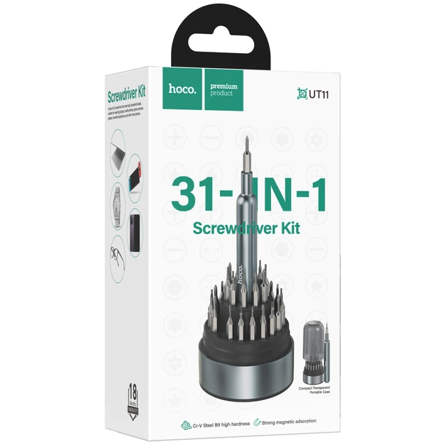 Набор отверток UT11 set 31in1 Deep space gray Hoco 000350546 - изображение 2