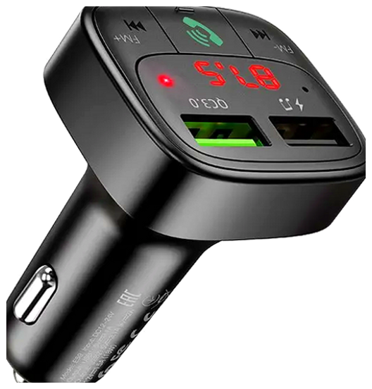 FM-трансмиттер Hoco E59 Promise QC3.0 для автомобиля с Bluetooth зарядка и поддержка SD-карты для воспроизведения музыки - изображение 8