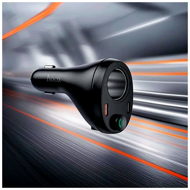 FM-трансмиттер Hoco E88 Star 35W Bluetooth для автомобиля с быстрой зарядкой 2 порта USB Type-C - изображение 9