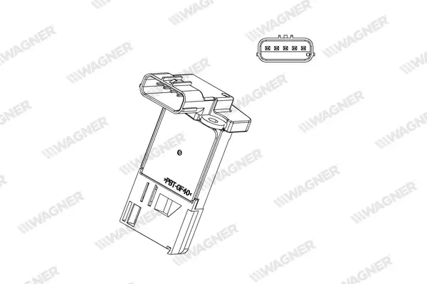 Витратомір повітря AFS00037 WAGNER WAGNER AFS00037 Honda Civic, Legend, CR-V, CR-Z, HR-V, FR-V, Jazz, Accord 37980RC0M01, 37980RADL11, 37980RCOM01 - изображение 2