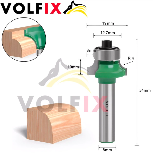 Фреза радіусна для заокруглення кромки VOLFIX R4 d8 ((FZ-17) R4 d8) - изображение 2
