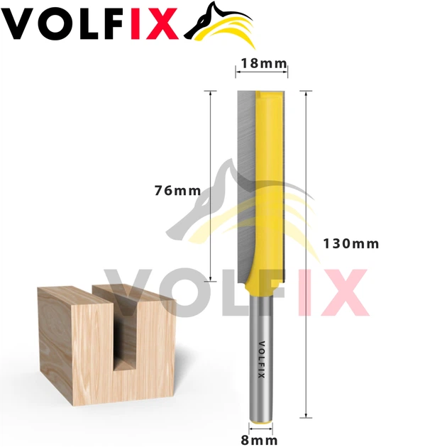 Фреза для врізання замка VOLFIX FZ-130 D18 h76 H130 d8 (FZ- 130 D18 d8) - Фото 2 Фреза для врізання замка VOLFIX FZ-130 D18 h76 H130 d8 (FZ- 130 D18 d8) - изображение 2