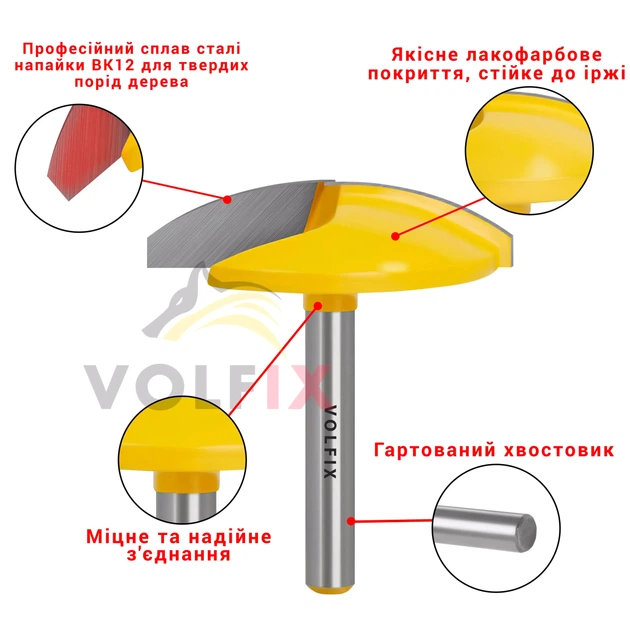 Фреза пазова фасонна VOLFIX FZ-120-240 d6 (FZ-120-240 d6) - изображение 5