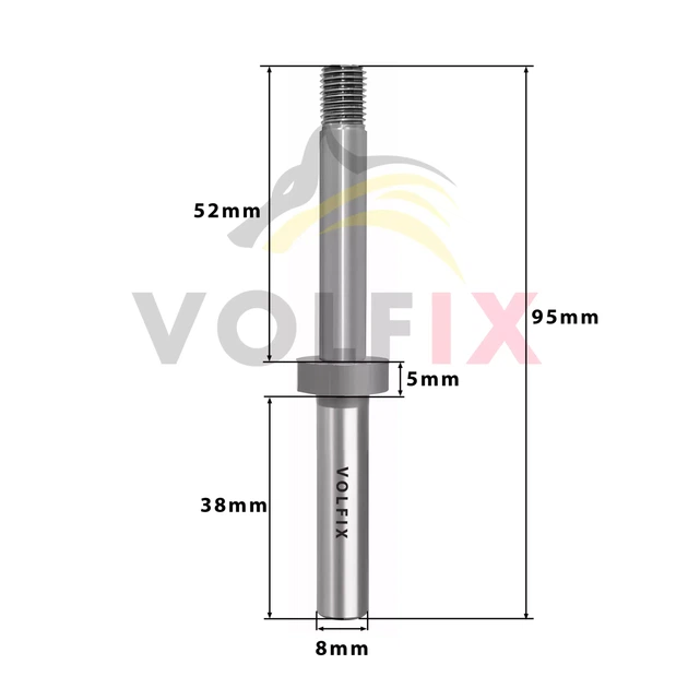 Ніжка (хвостовик) для фрези для зрощення VOLFIX FZ-120-520 d8 (N-02) - Фото 2 Ніжка (хвостовик) для фрези для зрощення VOLFIX FZ-120-520 d8 (N-02) - зображення 2