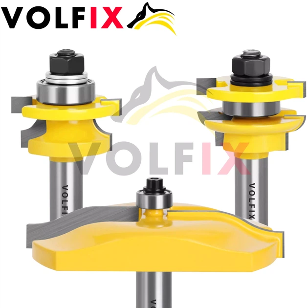 Комплект фрез №10 VOLFIX з 3-х фрез для мебельної обв'язки з фільонкою (FZ-120-901 + FZ-120-953 d12) - изображение 2