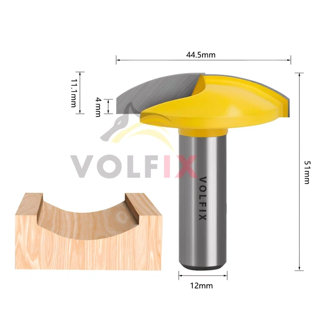 Фреза пазова галтельна VOLFIX FZ-120-240 d12 (FZ 120-240 d12) - изображение 2